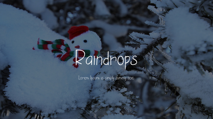 Raindrops Font