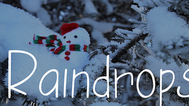Raindrops Font