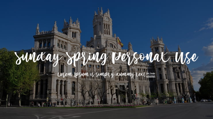 Sunday Spring Personal Use Font