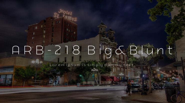 ARB-218 Big&Blunt Font Family
