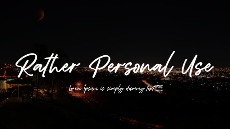 Rather Personal Use Font