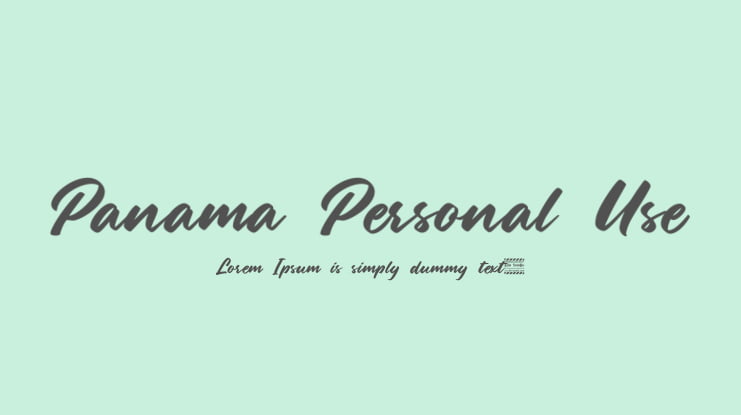 Panama Personal Use Font
