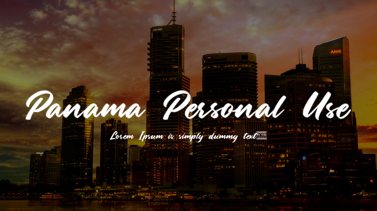 Panama Personal Use Font