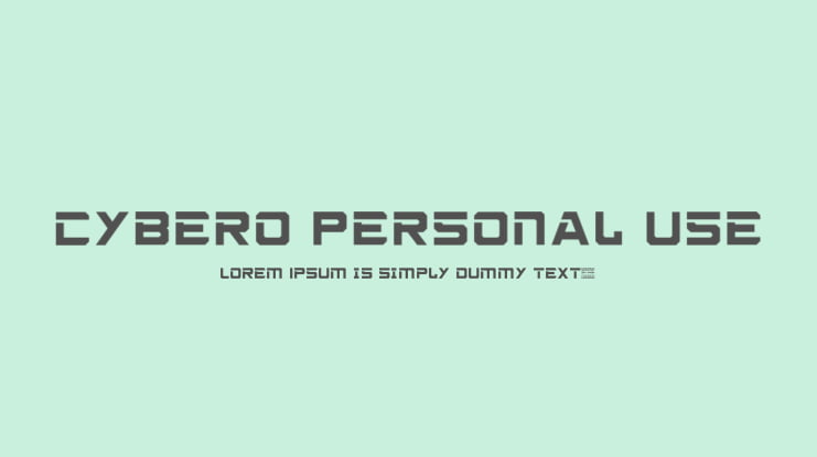 cybero Personal Use Font