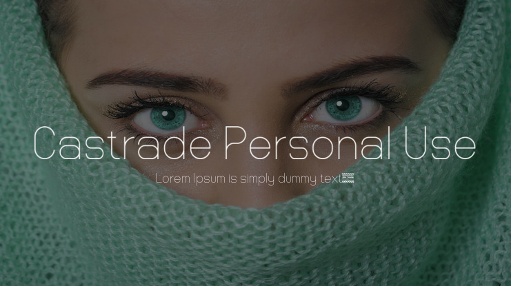 Castrade Personal Use Font