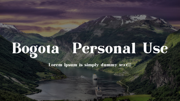 Bogota  Personal Use Font