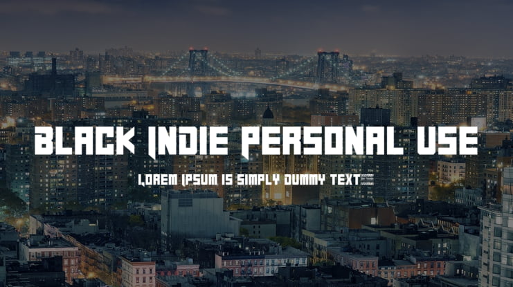 Black Indie Personal Use Font
