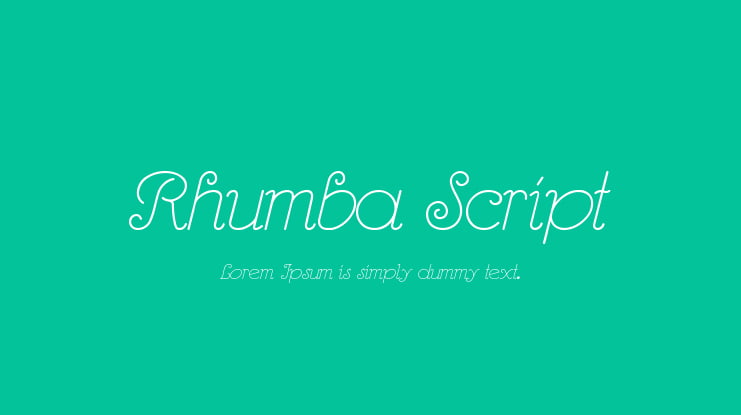 Rhumba Script Font
