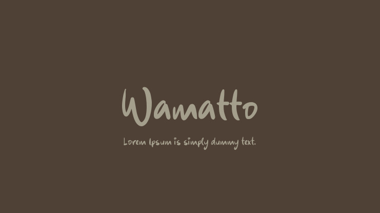 Wamatto Font Family