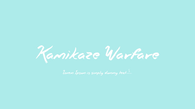Kamikaze Warfare Font