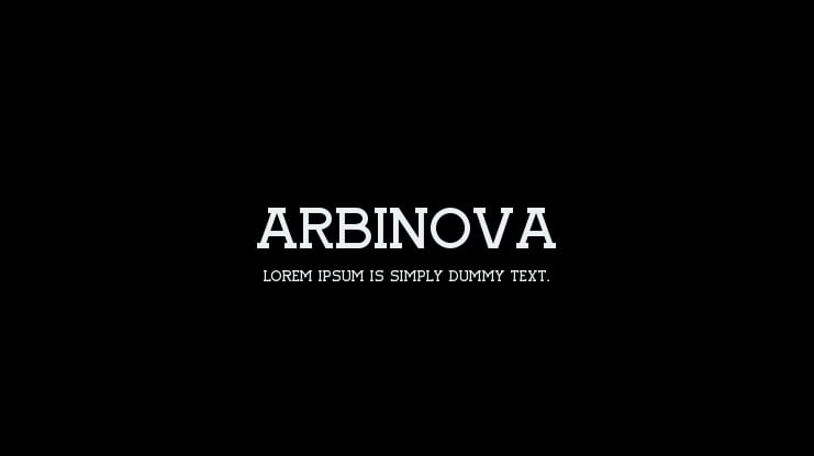 Arbinova Font