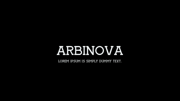 Arbinova Font