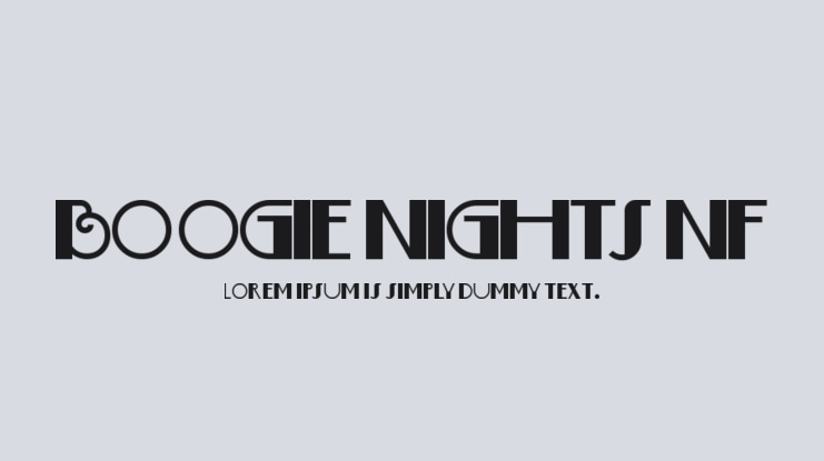 Boogie Nights NF Font