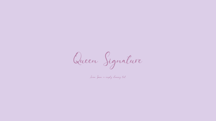 Queen Signature Font Family