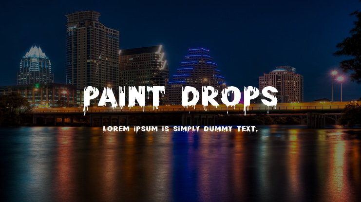 Paint Drops Font