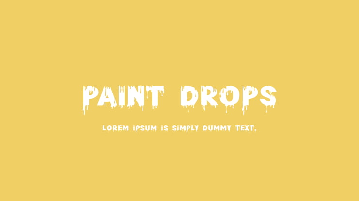 Paint Drops Font