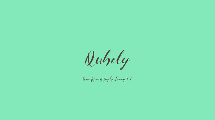 Qubely Font