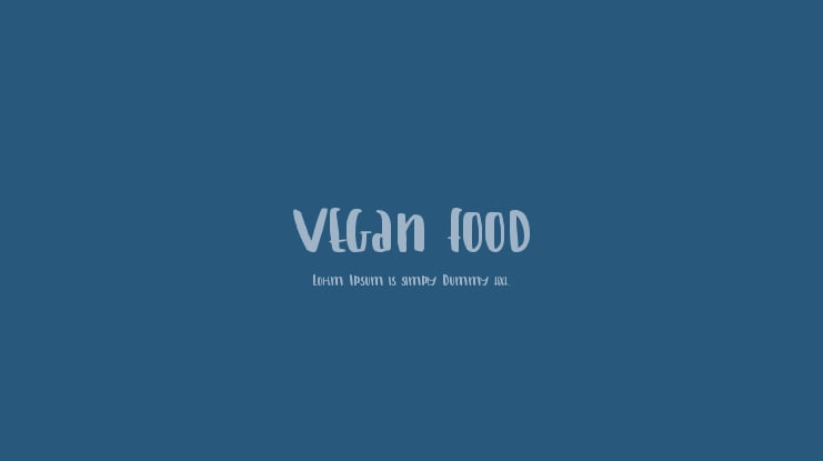 VEGAN FOOD Font