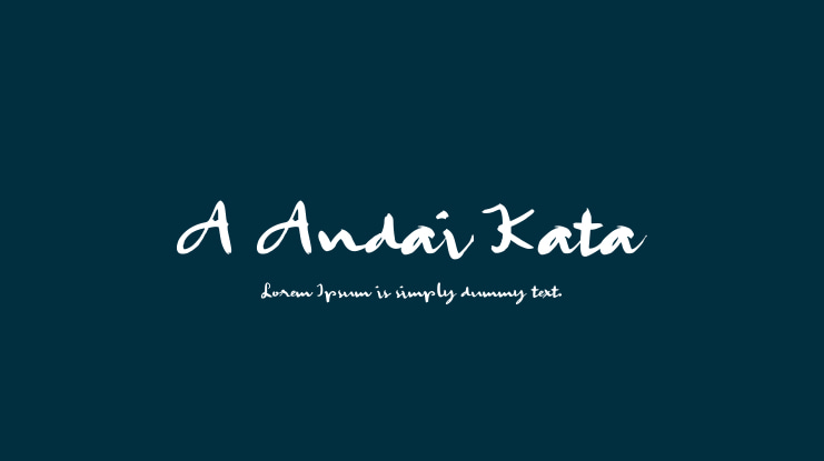 A Andai Kata Font