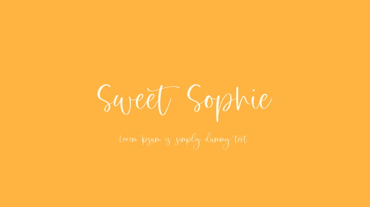 Sweet Sophie Font