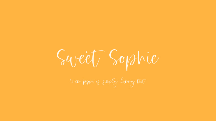 Sweet Sophie Font