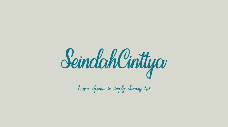 SeindahCinttya Font
