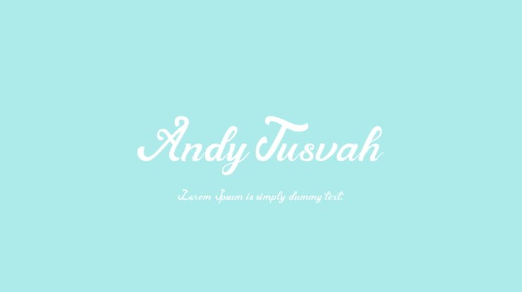 Andy Tusvah Font