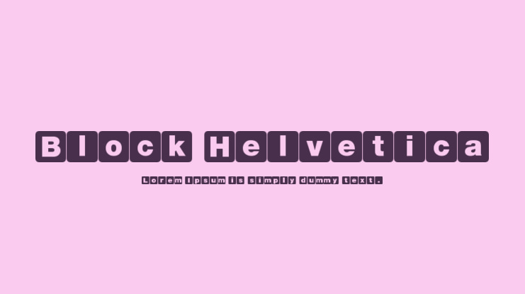 Block Helvetica Font