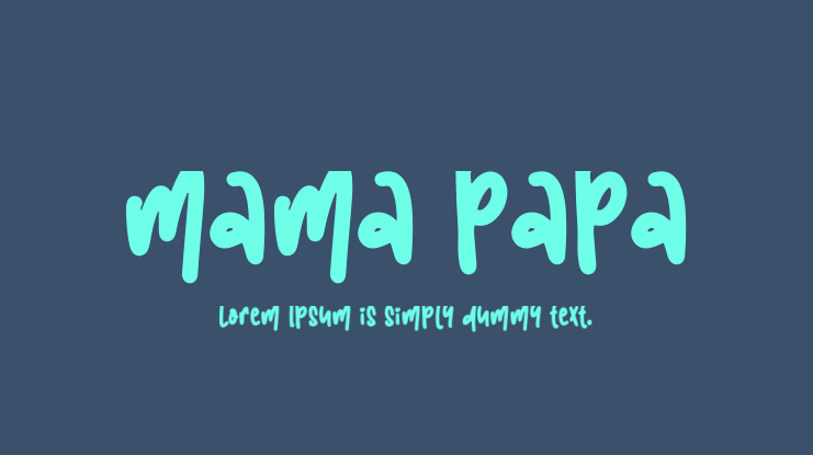 mama papa Font