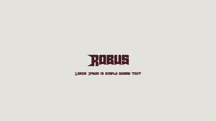 Robus Font