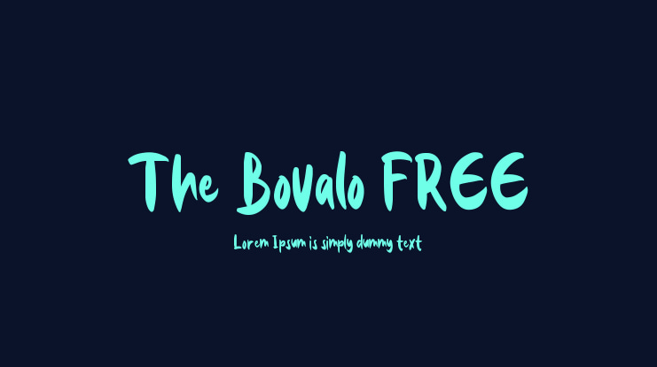 The Bovalo FREE Font