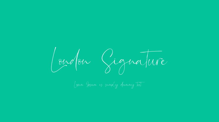 London Signature Font Family