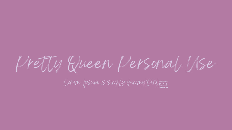 Pretty Queen Personal Use Font