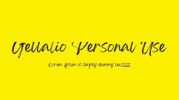 Gellatio Personal Use Font