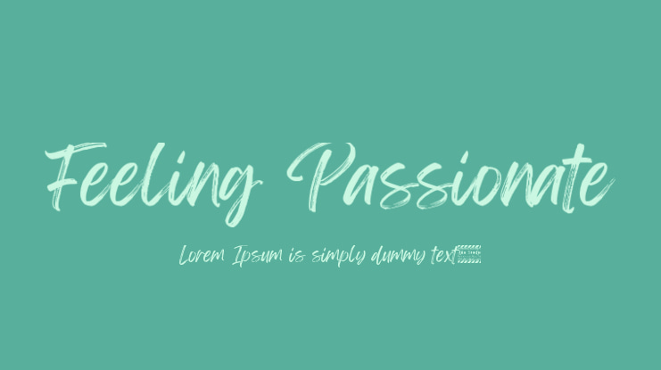 Feeling Passionate Font