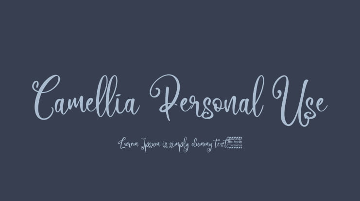 Camellia Personal Use Font