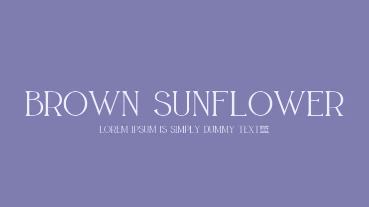 BROWN SUNFLOWER Font