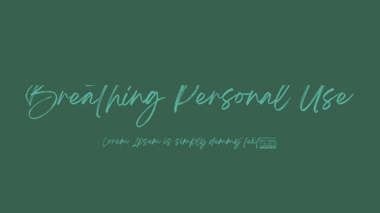 Breathing Personal Use Font