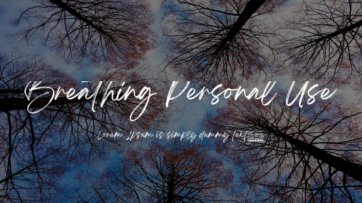 Breathing Personal Use Font