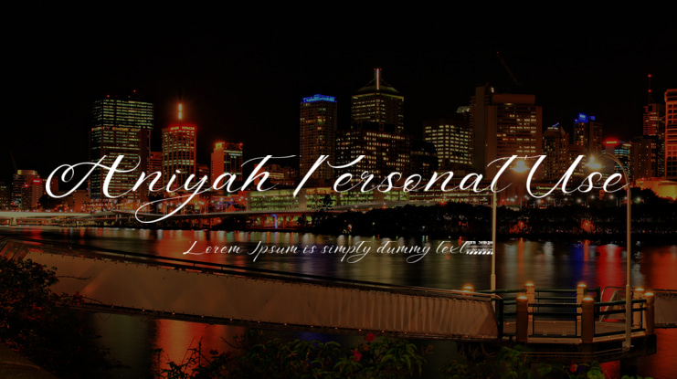 Aniyah Personal Use Font