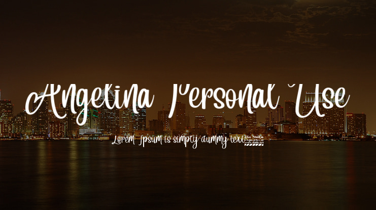 Angelina Personal Use Font