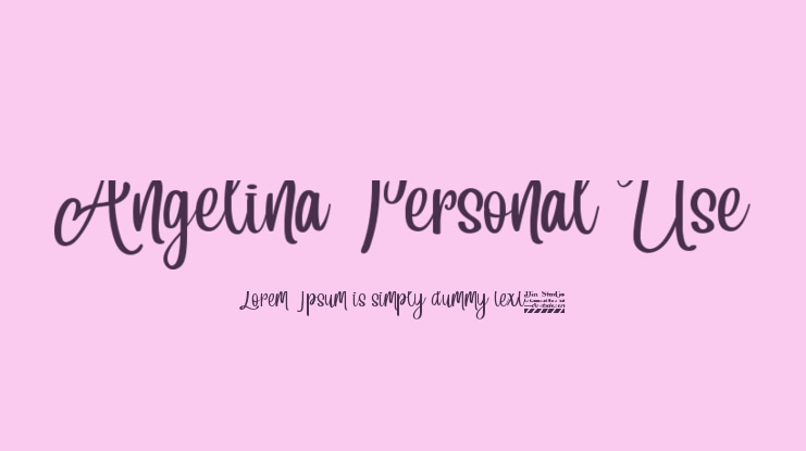 Angelina Personal Use Font