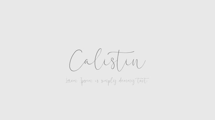 Calistin Font Family