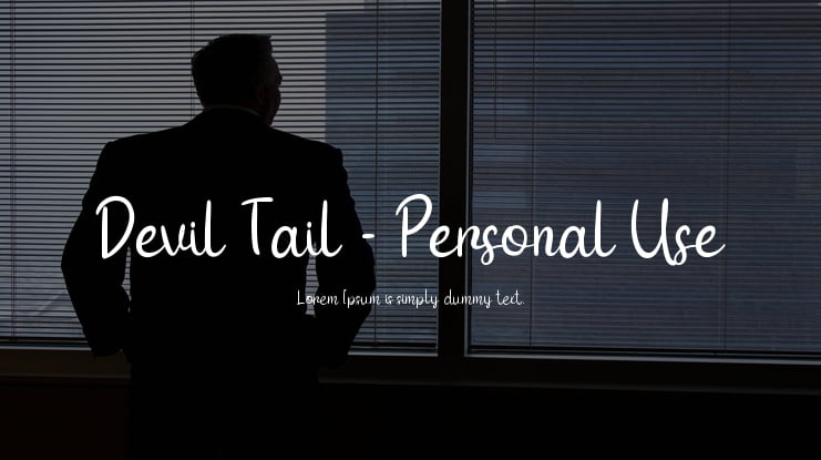 Devil Tail - Personal Use Font