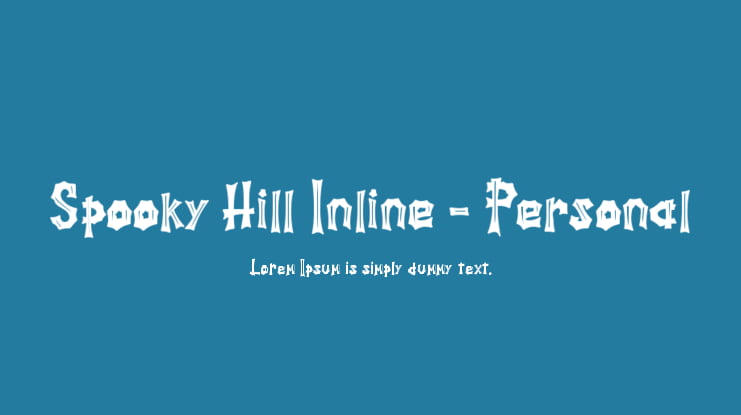 Spooky Hill Inline - Personal Font Family