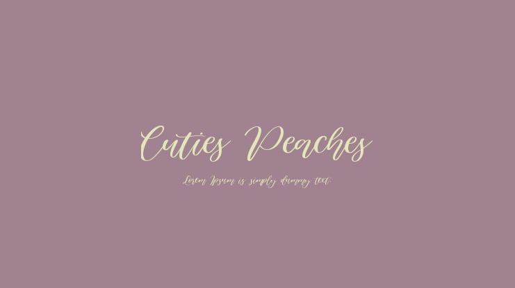 Cuties Peaches Font