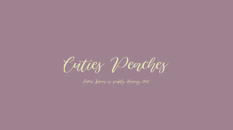 Cuties Peaches Font