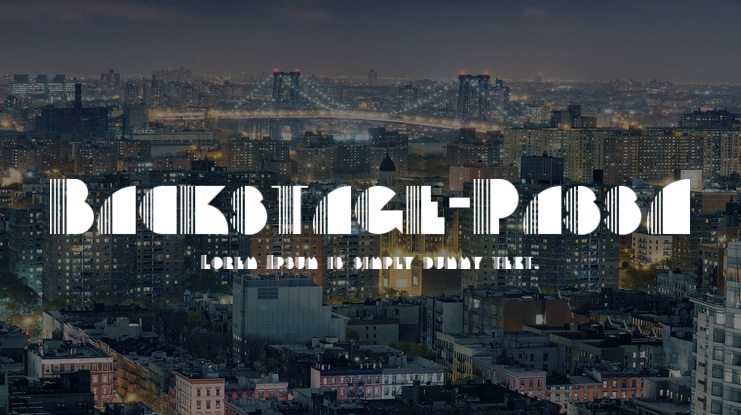 Backstage-PassA Font