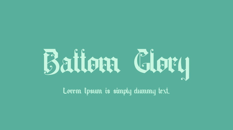 Battom Glory Font