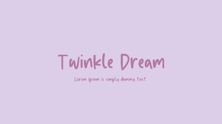 Twinkle Dream Font